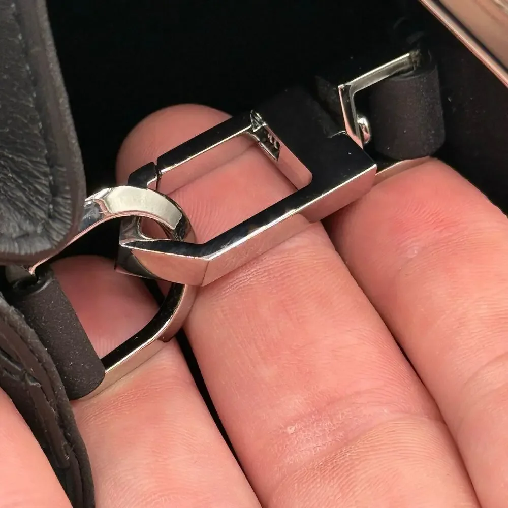 Eddie Borgo Mini Pepper Pochette Calf Leather Sterling Silver Designer Tulip Bag - Picture 8 of 13